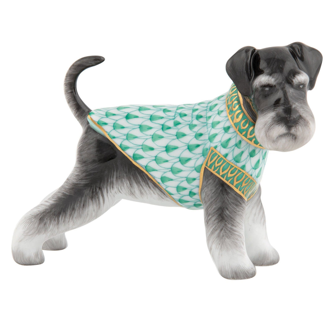 Herend Schnauzer Figurines Herend Green 