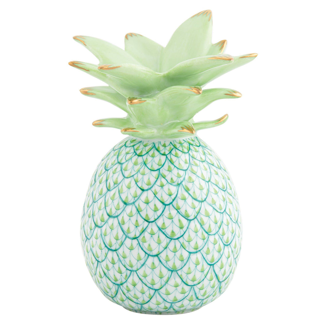 Herend Medium Pineapple Figurines Herend Lime Green 