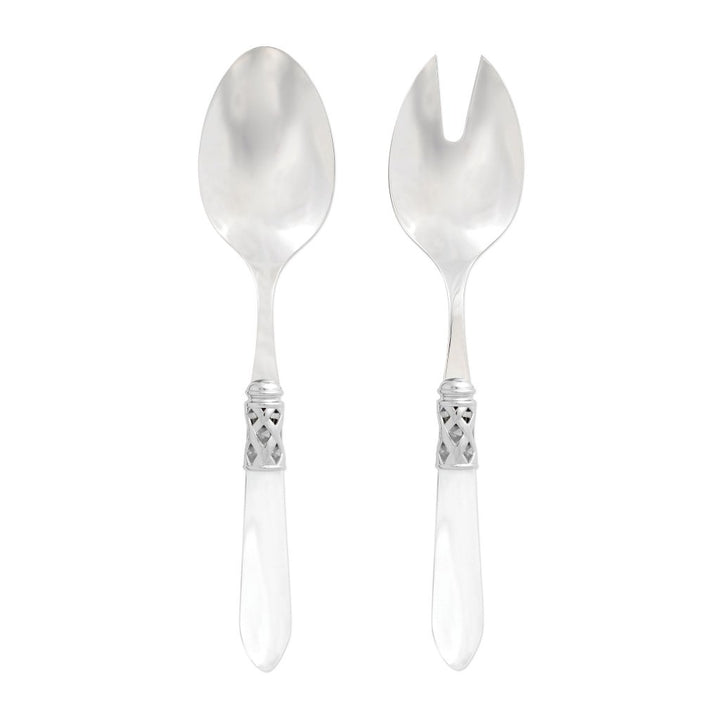 Vietri Aladdin Brilliant Salad Server Set Dinnerware Vietri Clear 