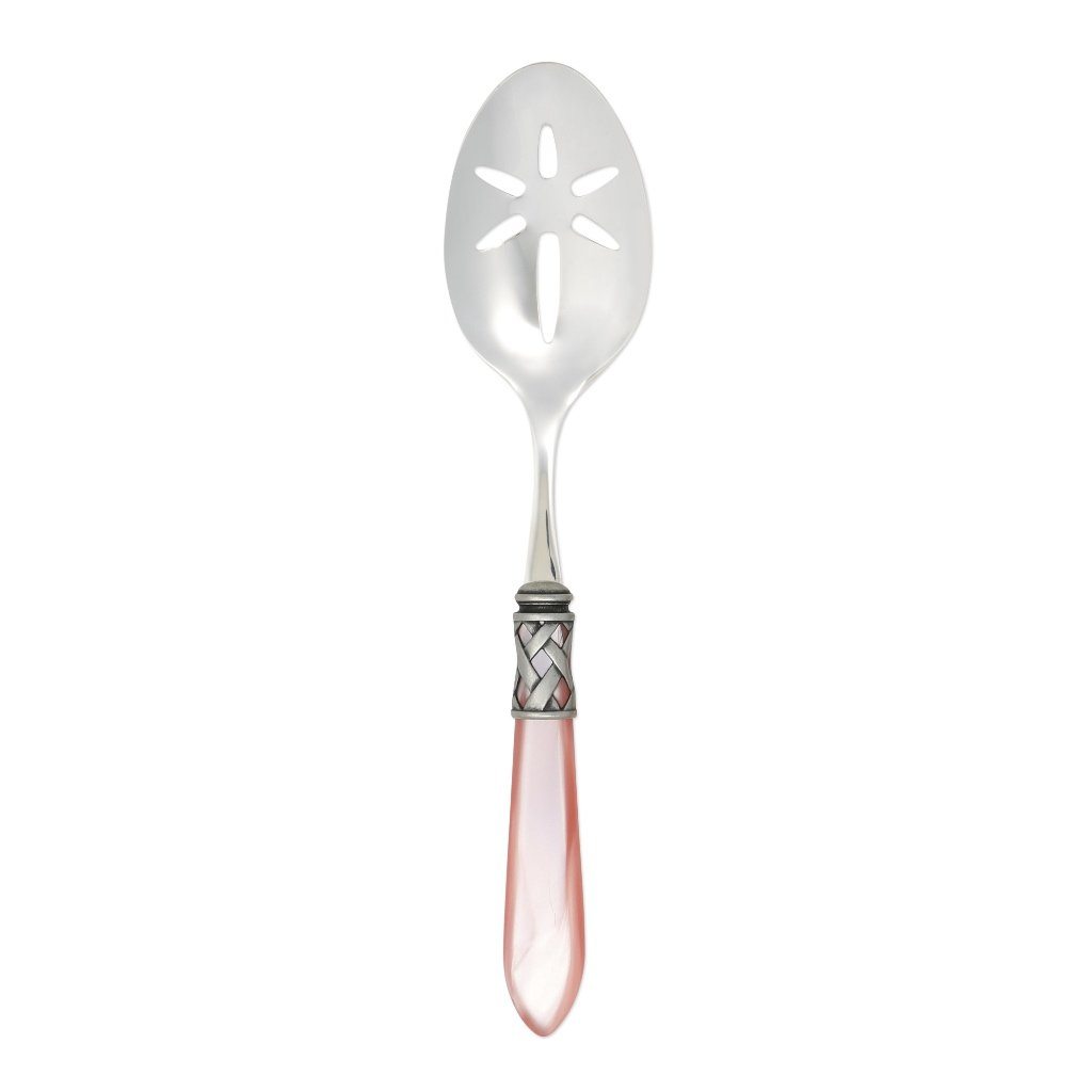 Vietri Aladdin Antique Slotted Serving Spoon Dinnerware Vietri Light Pink 