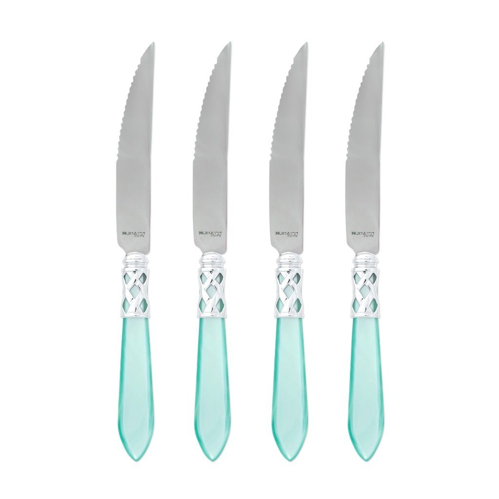 Vietri Aladdin Brilliant Steak Knives - Set of 4 Dinnerware Vietri Aqua