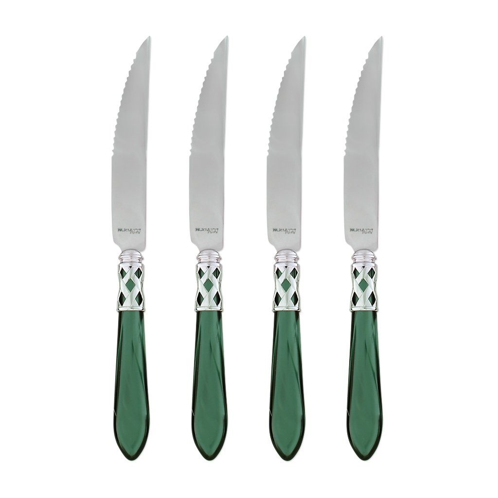 Vietri Aladdin Brilliant Steak Knives - Set of 4 Dinnerware Vietri Green