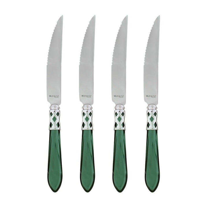 Vietri Aladdin Brilliant Steak Knives - Set of 4 Dinnerware Vietri Green