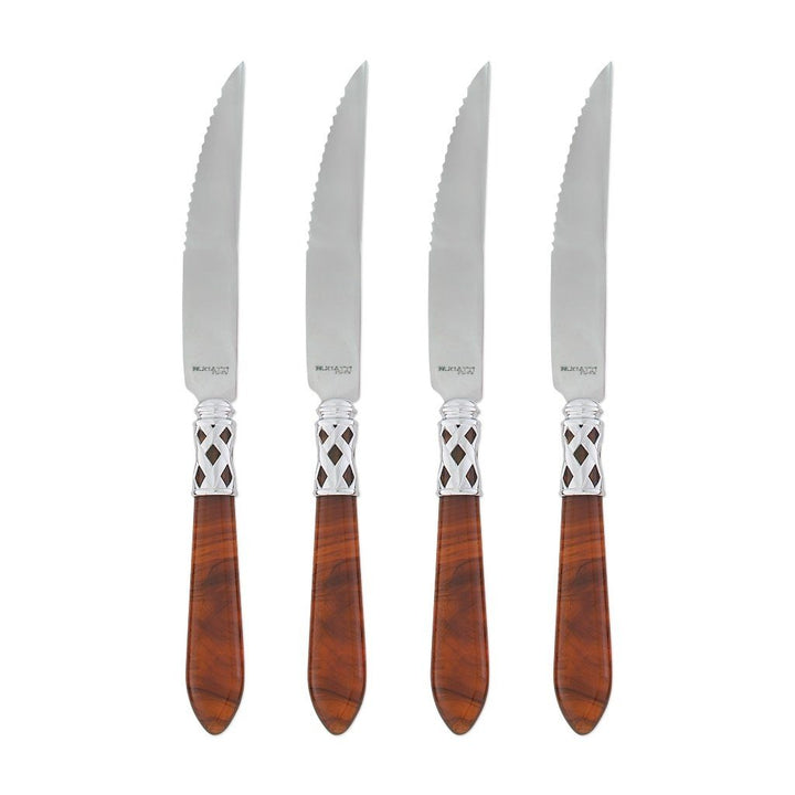 Vietri Aladdin Brilliant Steak Knives - Set of 4 Dinnerware Vietri Tortoiseshell