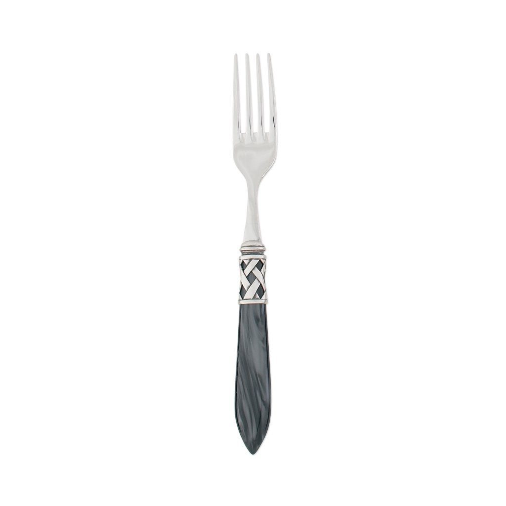 Vietri Aladdin Antique Place Fork Dinnerware Vietri Charcoal 