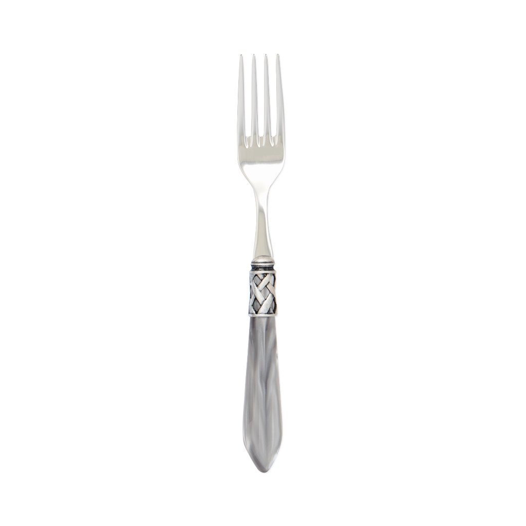 Vietri Aladdin Antique Place Fork Dinnerware Vietri Light Gray 