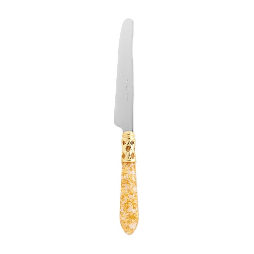 Vietri Aladdin Brilliant Place Knife Dinnerware Vietri Gold Fleck 