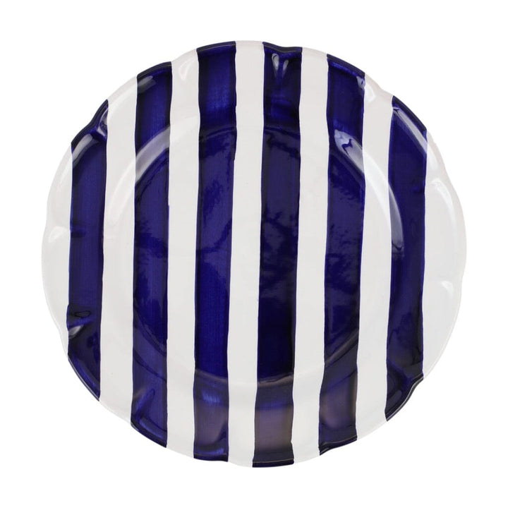 Vietri Amalfitana Stripe Dinner Plate Dinnerware Vietri Cobalt 