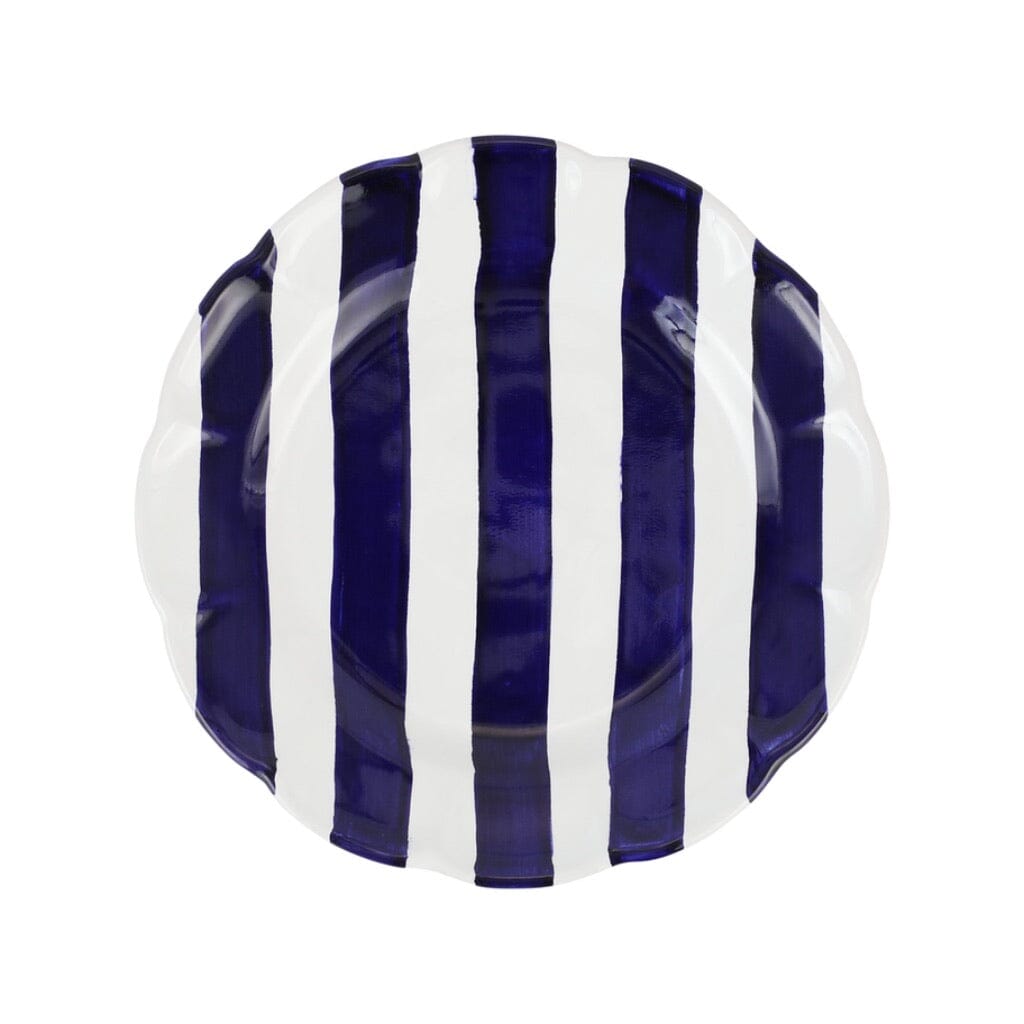 Vietri Amalfitana Stripe Salad Plate Dinnerware Vietri Cobalt 