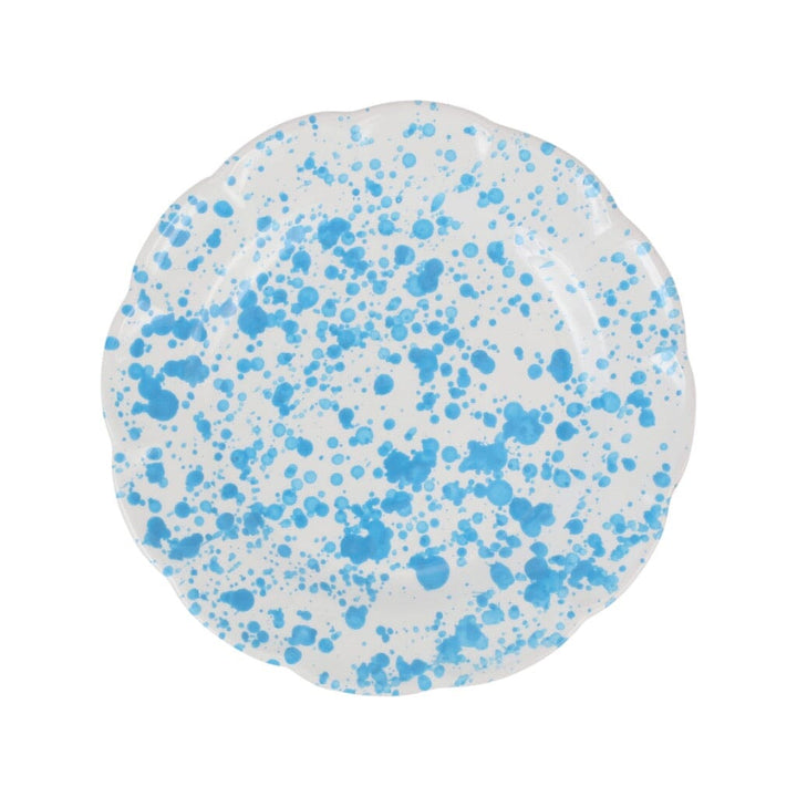 Vietri Amalfitana Splatter Salad Plate Dinnerware Vietri Aqua 