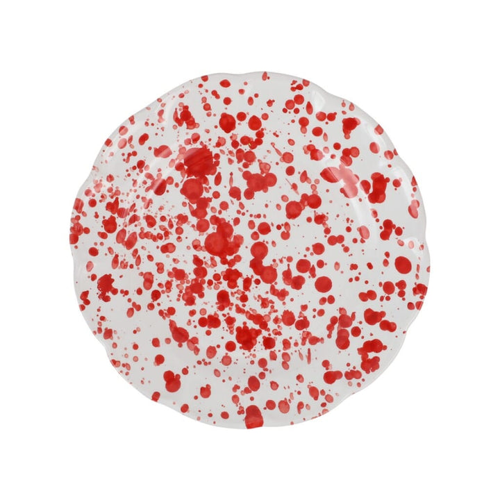 Vietri Amalfitana Splatter Salad Plate Dinnerware Vietri Red 