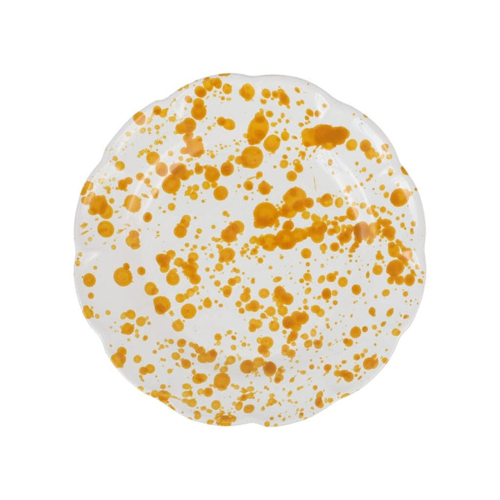 Vietri Amalfitana Splatter Salad Plate Dinnerware Vietri Yellow 