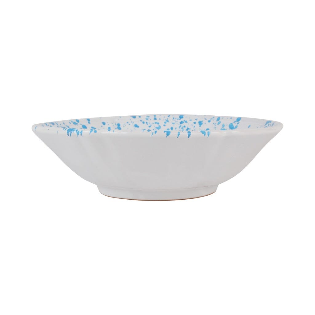 Vietri Amalfitana Splatter Serving Bowl Dinnerware Vietri Aqua 