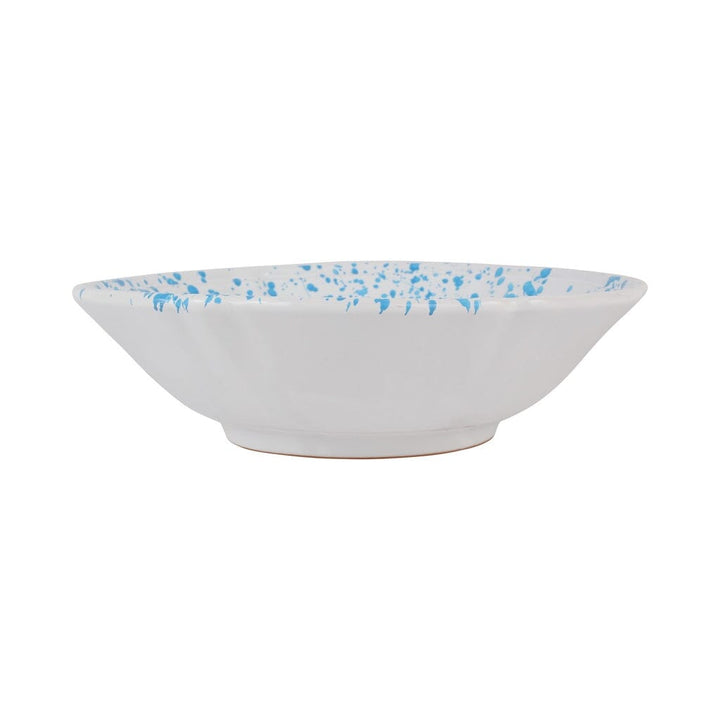 Vietri Amalfitana Splatter Serving Bowl Dinnerware Vietri Aqua 