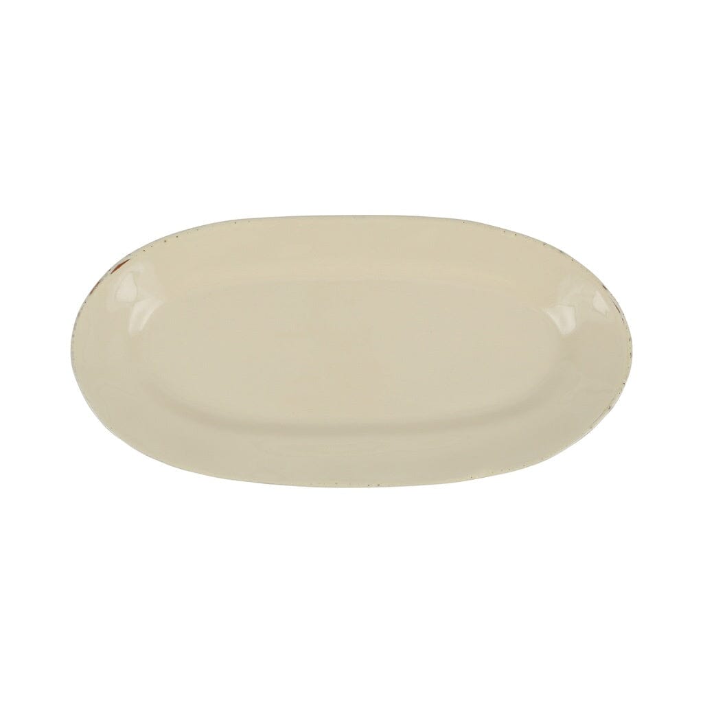 Vietri Cucina Fresca Narrow Oval Platter Dinnerware Vietri Crema 