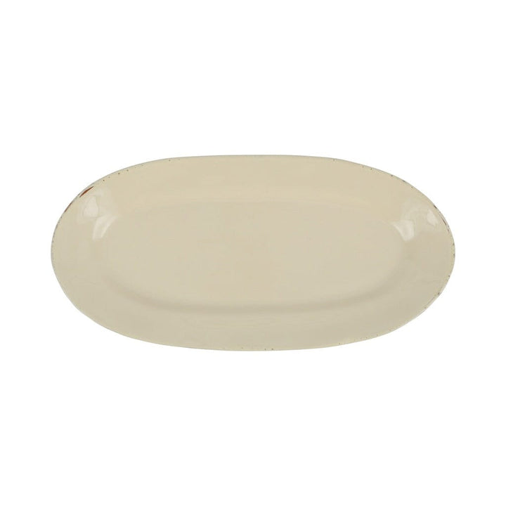 Vietri Cucina Fresca Narrow Oval Platter Dinnerware Vietri Crema 