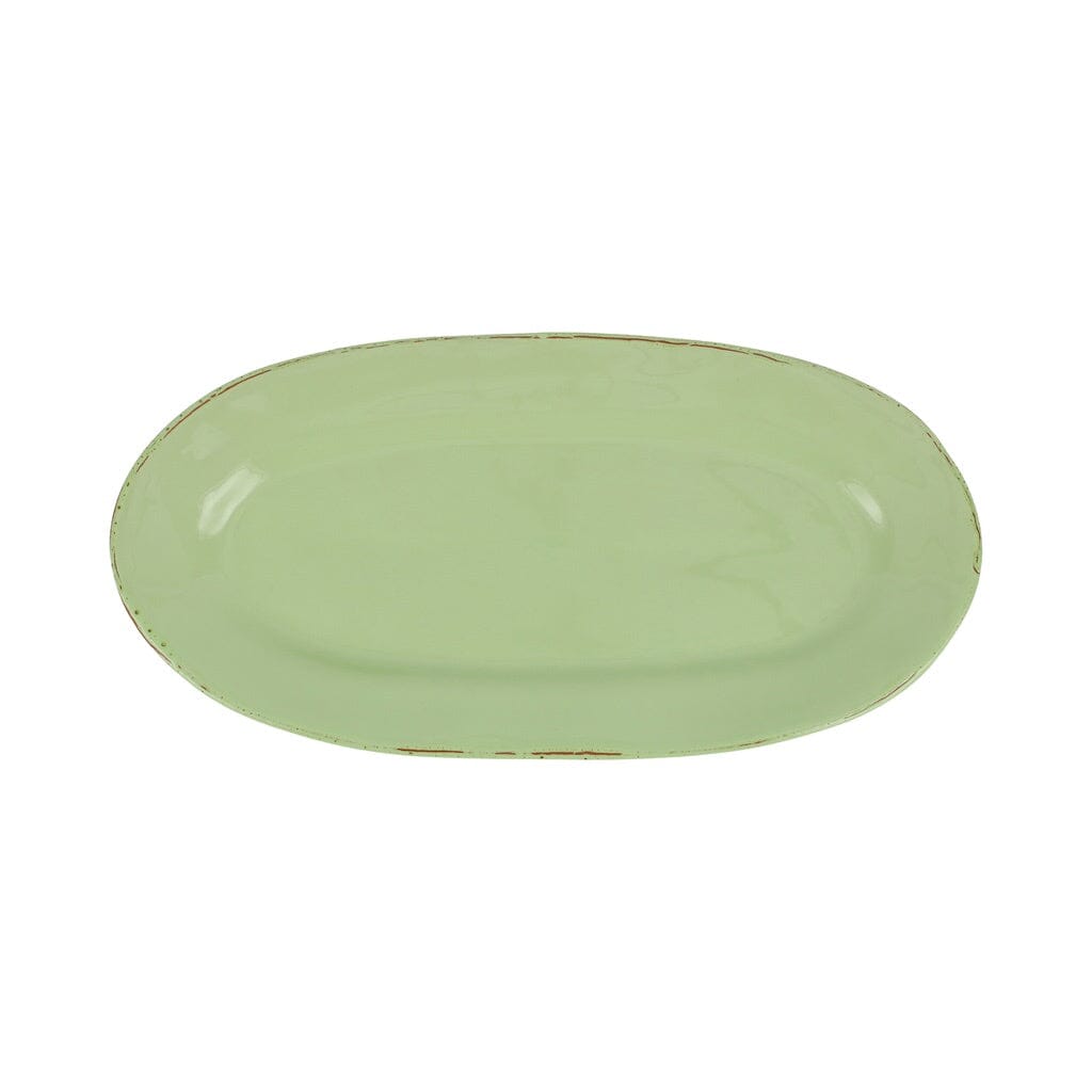 Vietri Cucina Fresca Narrow Oval Platter Dinnerware Vietri Pistachio 