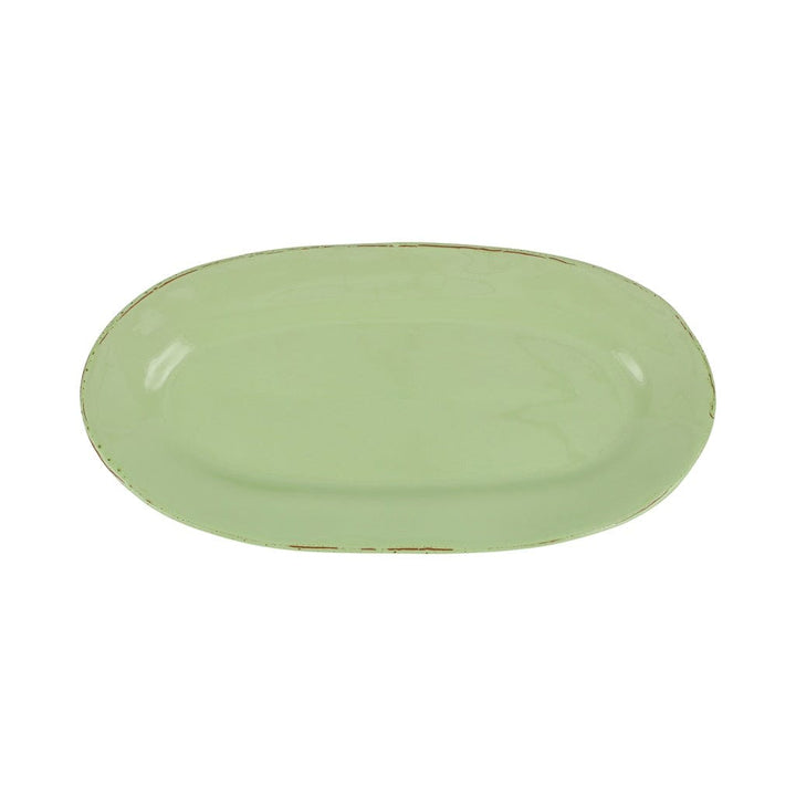 Vietri Cucina Fresca Narrow Oval Platter Dinnerware Vietri Pistachio 