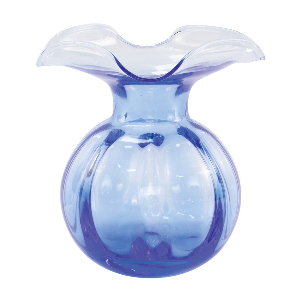 Vietri Hibiscus Glass Cobalt Medium Fluted Vase Dinnerware Vietri 