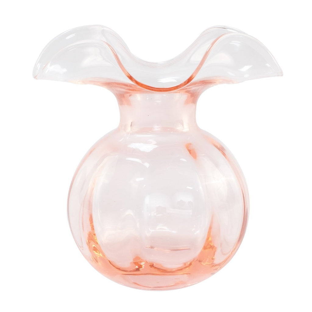 Vietri Hibiscus Glass Pink Medium Fluted Vase Dinnerware Vietri 