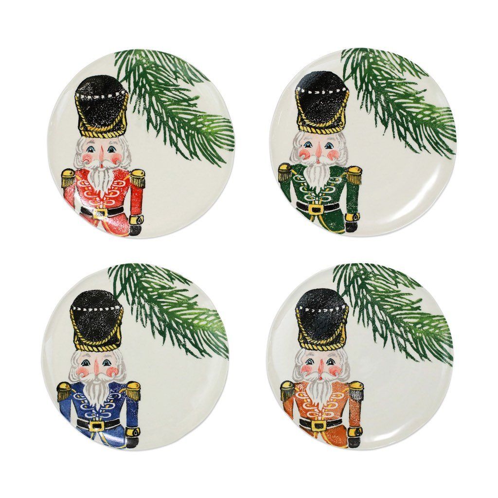 Vietri Nutcrackers Assorted Salad Plates - Set of 4 Dinnerware Vietri 