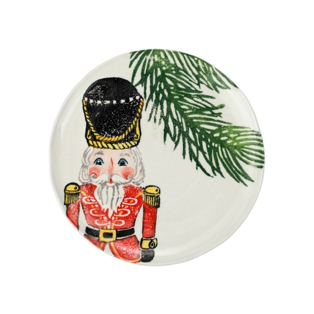 Vietri Nutcrackers Red Salad Plate Dinnerware Vietri 