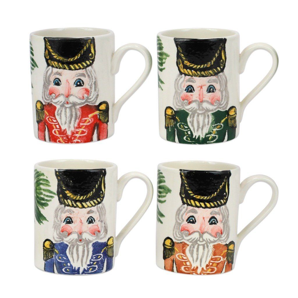 Vietri Nutcrackers Assorted Mugs - Set of 4 Dinnerware Vietri 