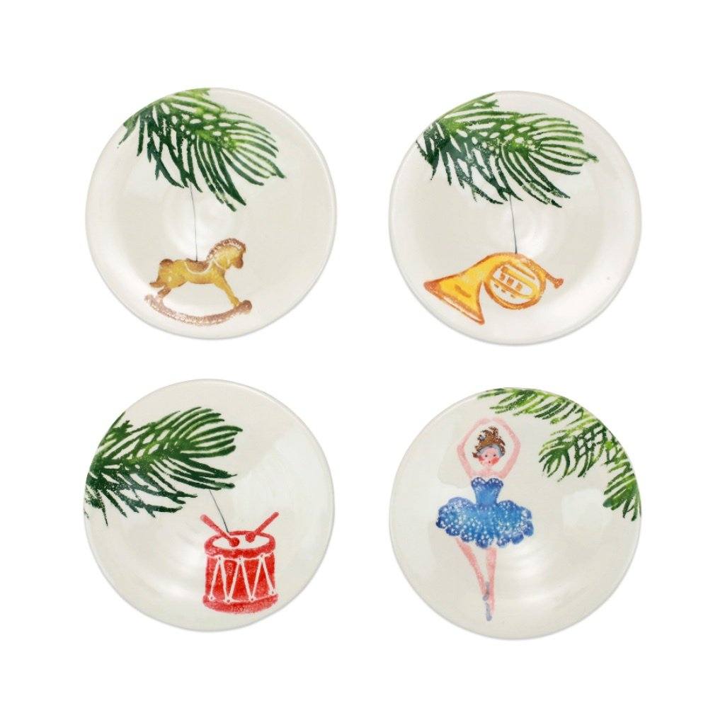 Vietri Nutcrackers Assorted Canape Plates - Set of 4 Dinnerware Vietri 