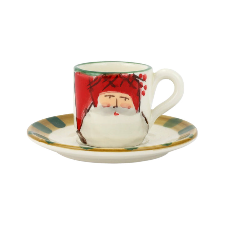 Vietri Old St. Nick Assorted Espresso Cups & Saucers - Set of 4 Dinnerware Vietri 