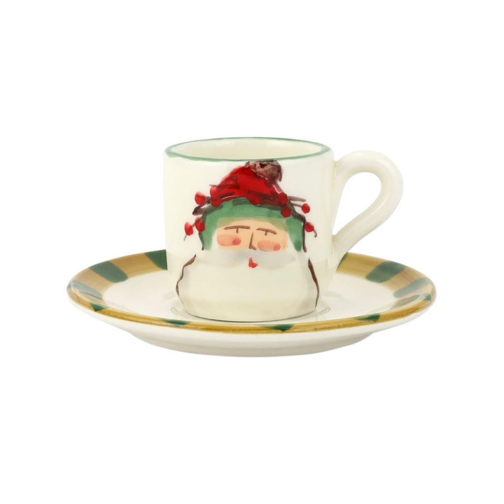 Vietri Old St. Nick Assorted Espresso Cups & Saucers - Set of 4 Dinnerware Vietri 