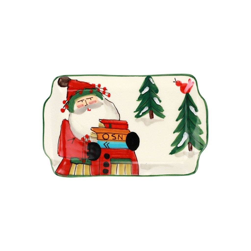 Vietri Old St. Nick 2021 Limited Edition Rectangular Plate Dinnerware Vietri 