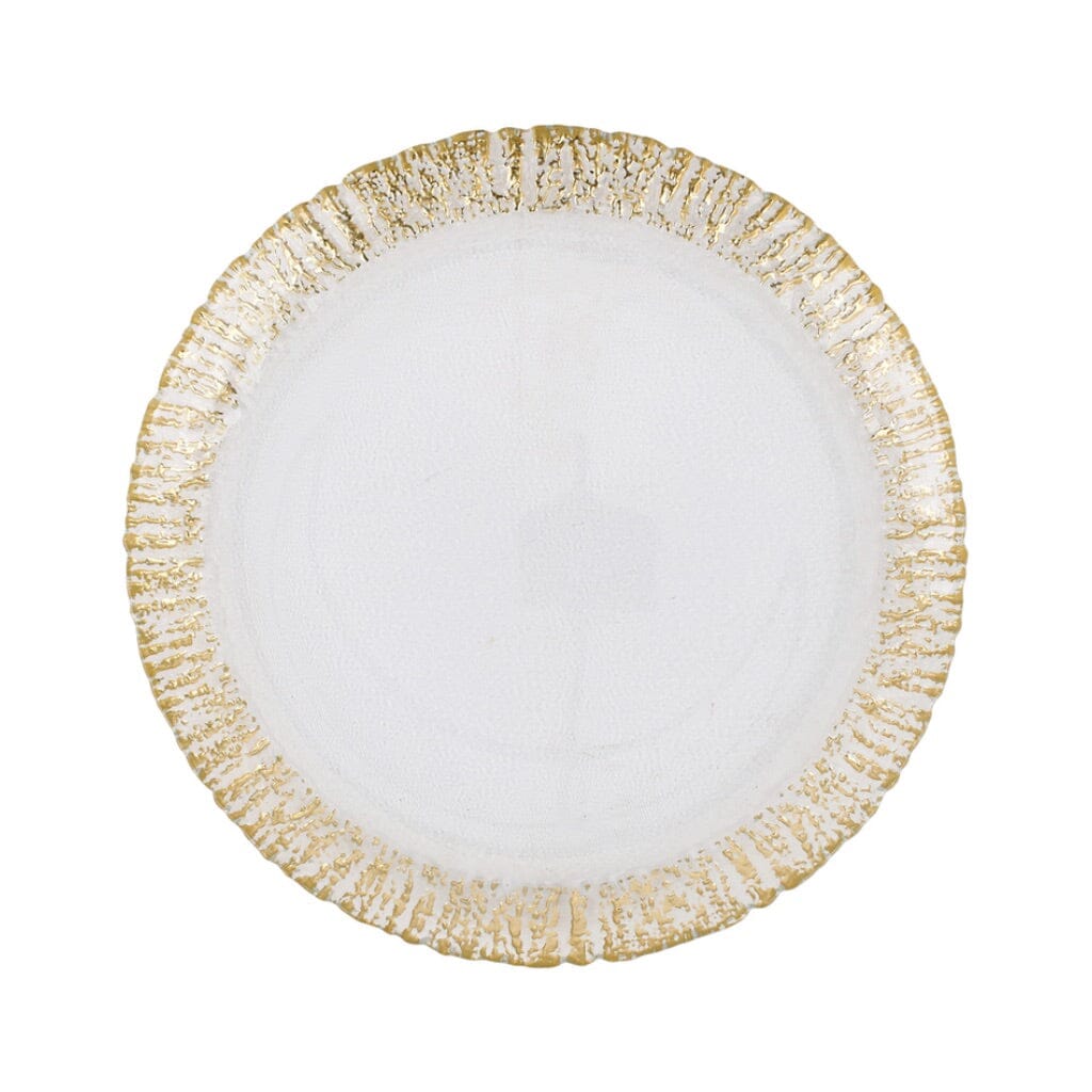 Vietri Rufolo Glass Gold Dinner Plate Dinnerware Vietri 