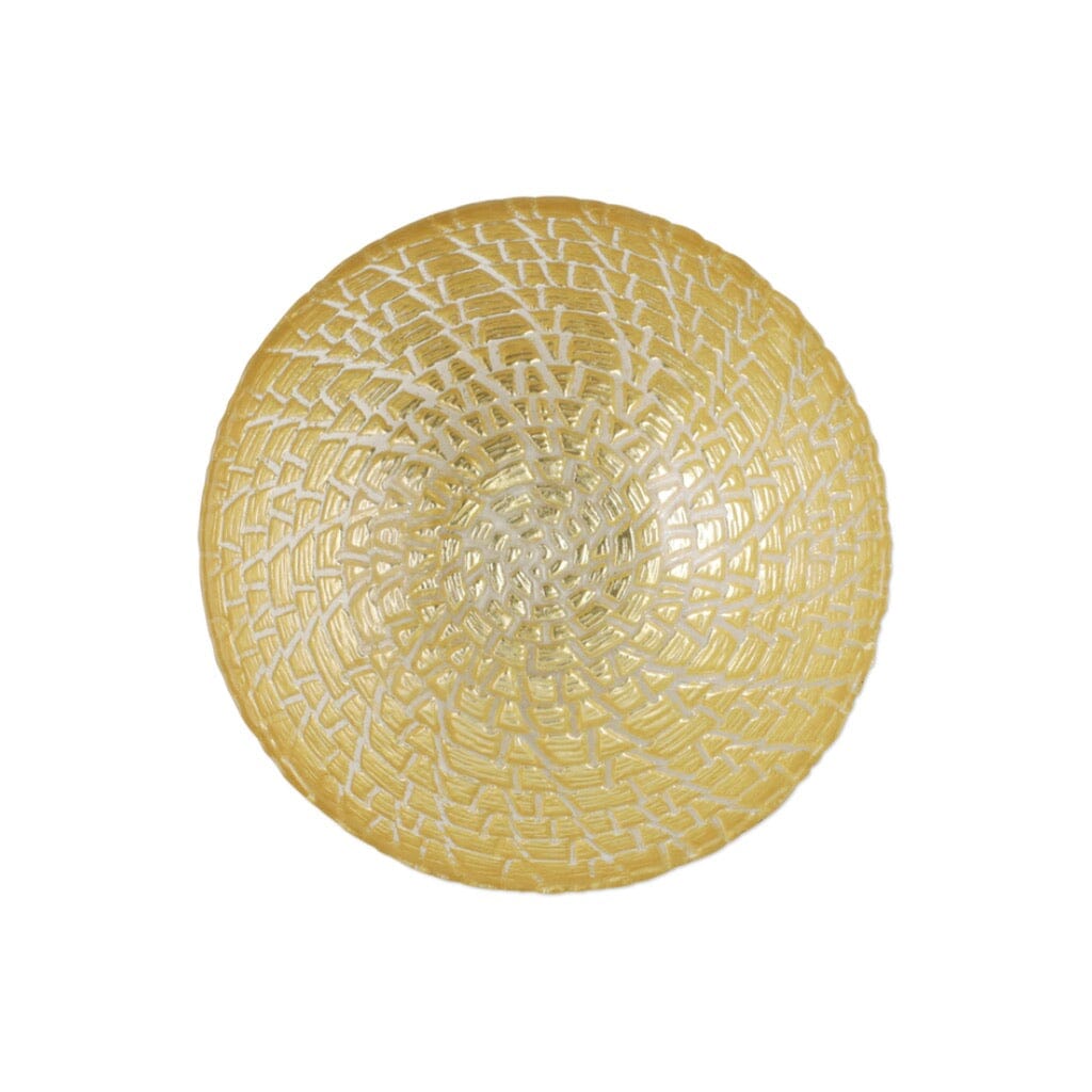 Vietri Rufolo Glass Gold Crocodile Small Bowl Dinnerware Vietri 