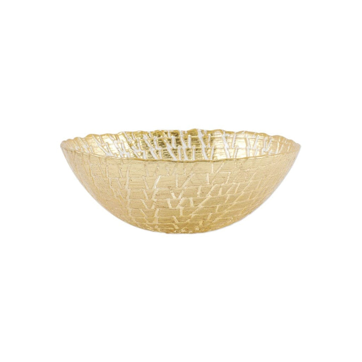 Vietri Rufolo Glass Gold Crocodile Small Bowl Dinnerware Vietri 