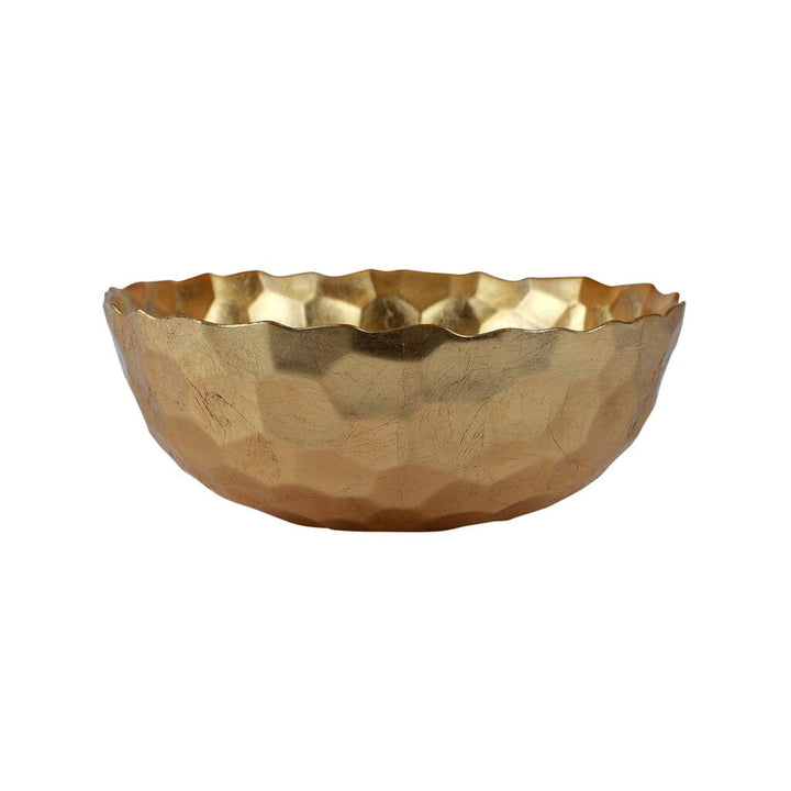 Vietri Rufolo Glass Gold Honeycomb Large Bowl Dinnerware Vietri 